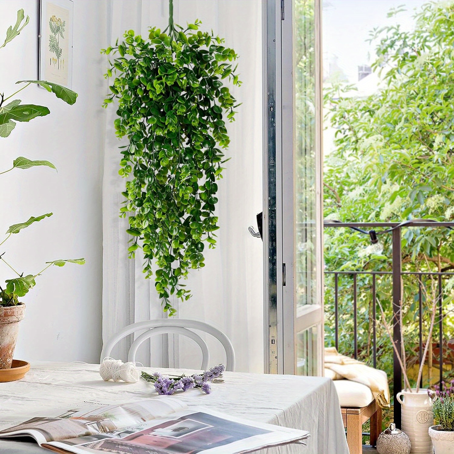 Artificial Hanging Plants Fake - String Of Pearls Plant incelemesi ve fiyatı