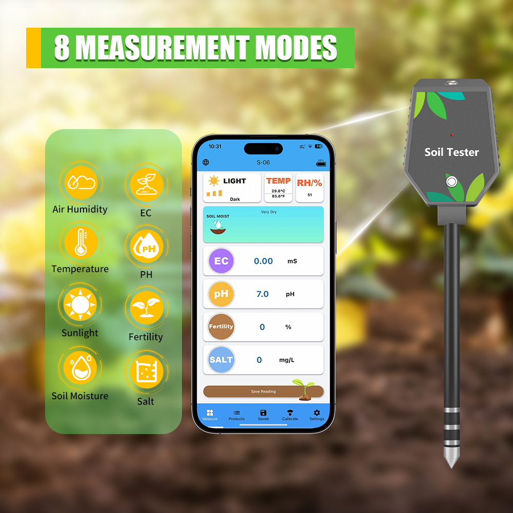 Yieryi 8-in-1 Smart Soil Teste - Plant Parent App incelemesi ve fiyatı