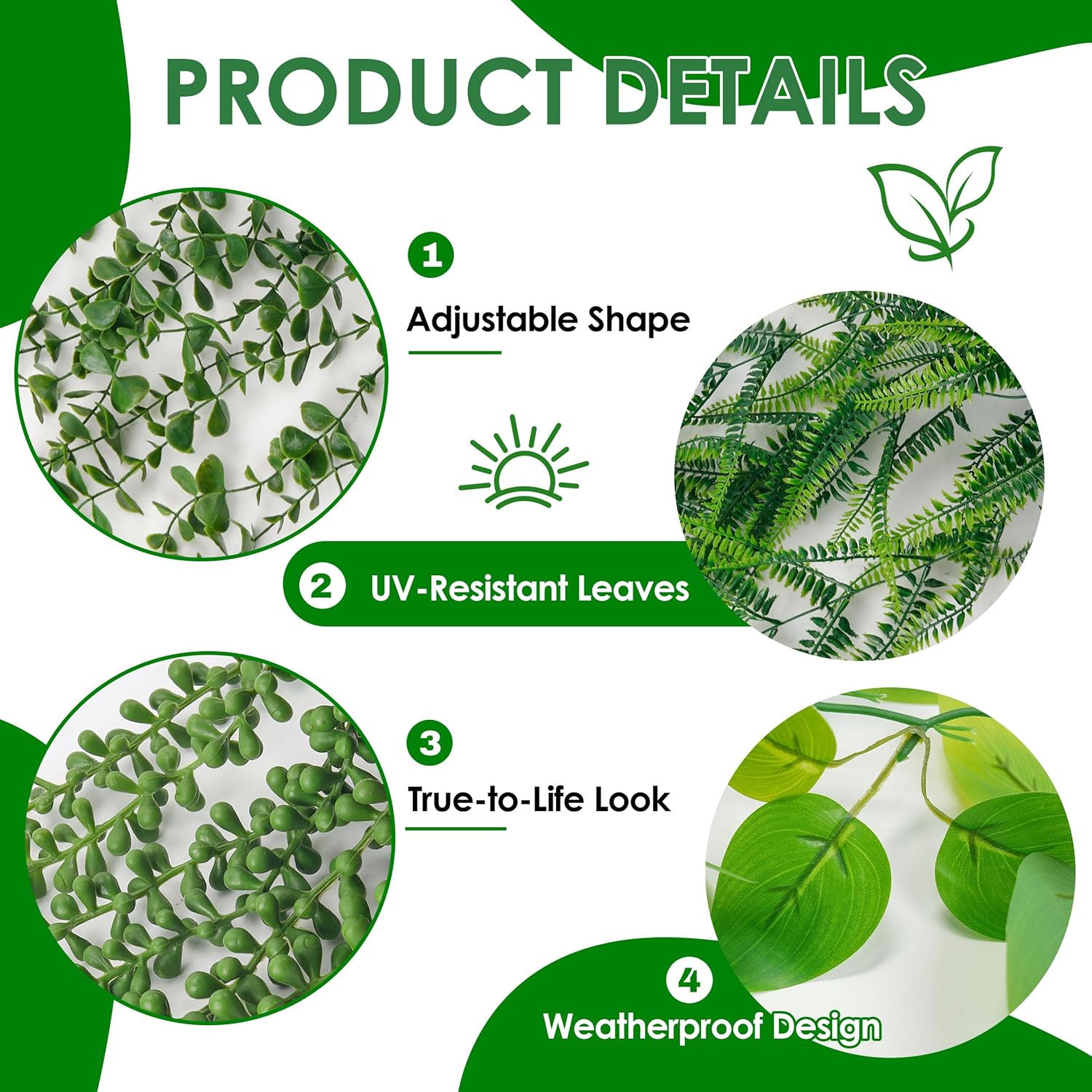 Der Rose 4Pcs Fake Plants Hang - String Of Pearls Plant incelemesi ve fiyatı