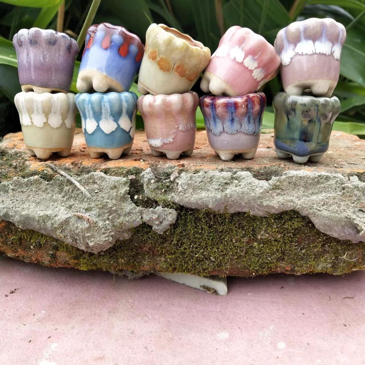 10Pcs Mini Ceramics Fowerpot M - Cactus Mix Pot incelemesi ve fiyatı